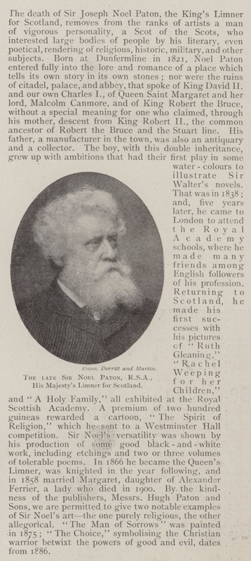 Merhum Sir Noel Paton, RSA, İskoçya için Majesteleri Limner by English Photographer