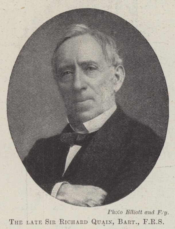 Merhum Sir Richard Quain, Baronet, FRS by English Photographer