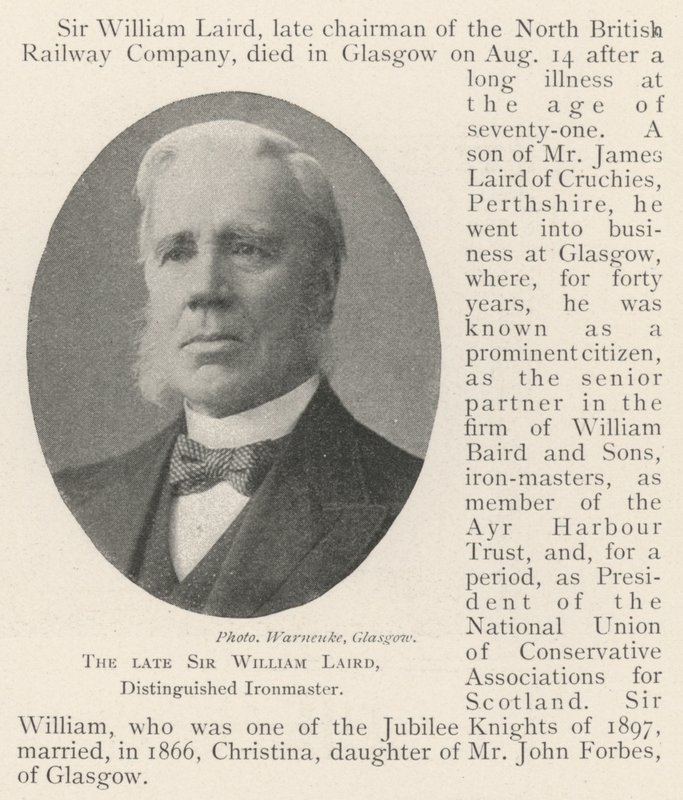 Merhum Sir William Laird, Değerli Demir Ustası by English Photographer