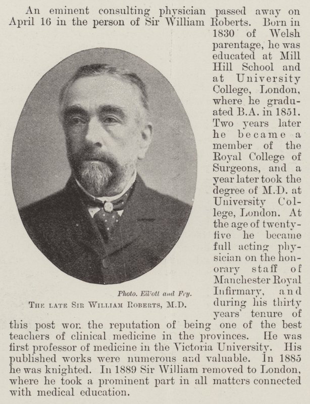 Merhum Sir William Roberts, MD by English Photographer