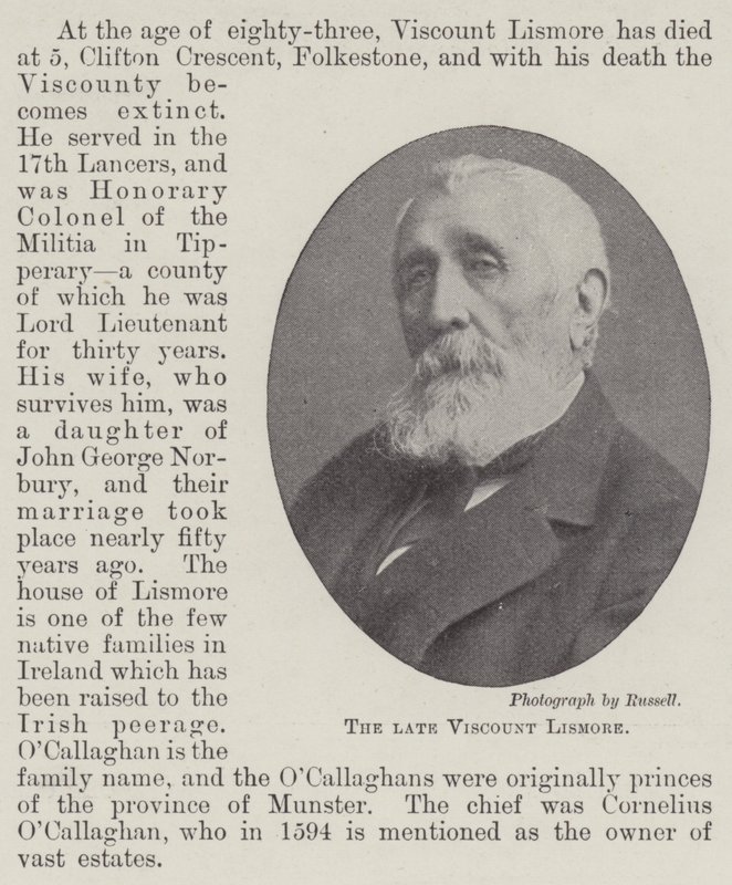 Merhum Vikont Lismore by English Photographer