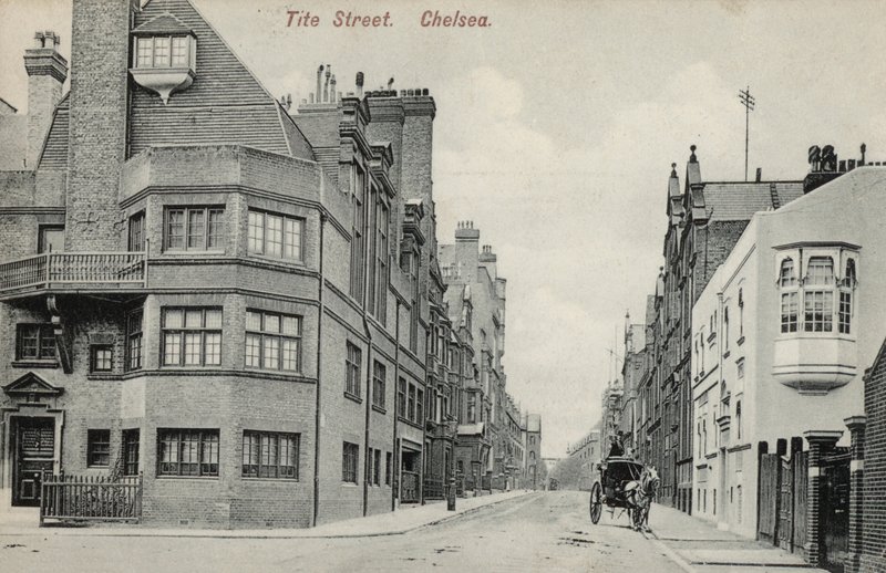 Tite Street, Chelsea, Londra (s/b fotoğraf) by English Photographer