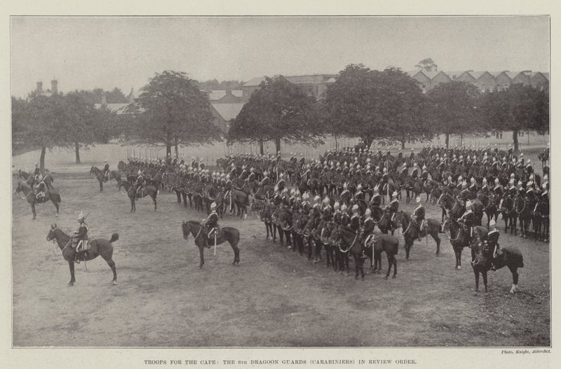 Pelerin Birlikleri, 6. Süvari Muhafızları (Carabiniers) İnceleme Sırasında by English Photographer