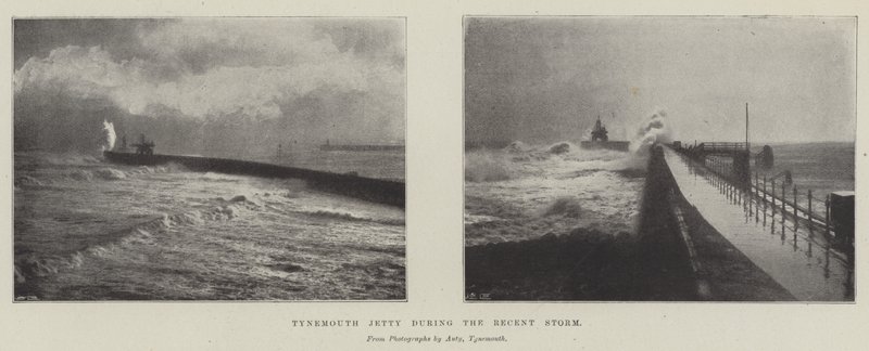 Son Fırtına sırasında Tynemouth İskelesi by English Photographer