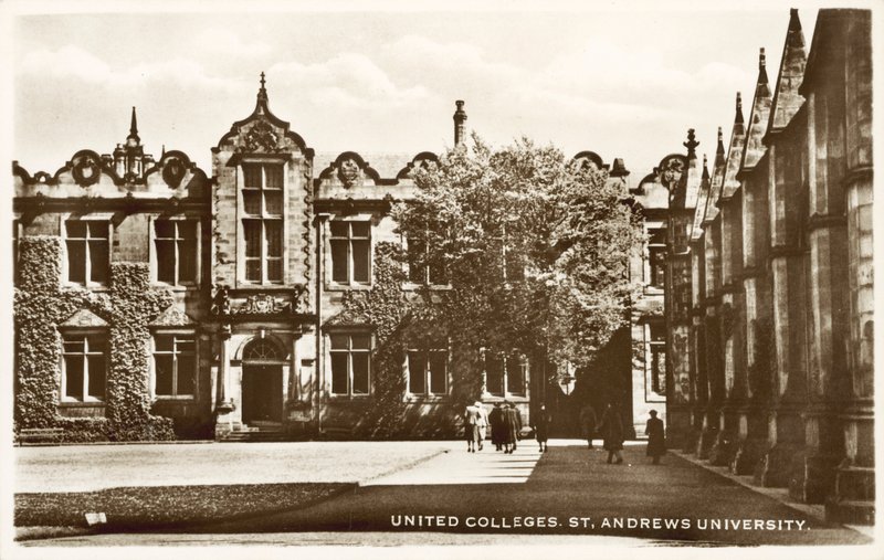 United Colleges, St Andrews Üniversitesi, İskoçya (s/b fotoğraf) by English Photographer