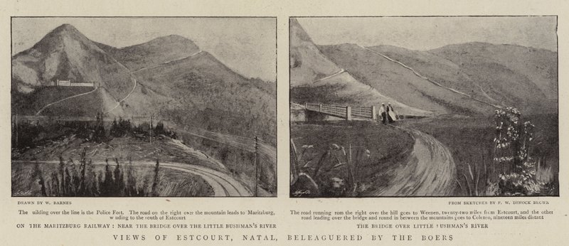 Boers tarafından kuşatılmış Estcourt, Natal, Manzaraları by English Photographer