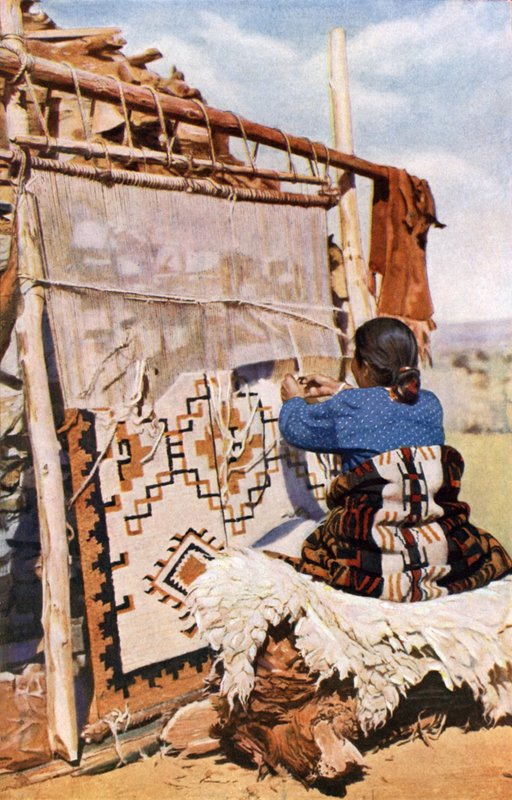 Navaho battaniyeleri dokumak (renkli fotoğraf) by English Photographer