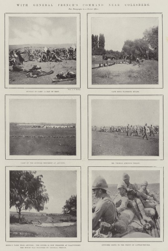 Colesberg yakınlarındaki General Frenchs Komutanlığı ile by English Photographer
