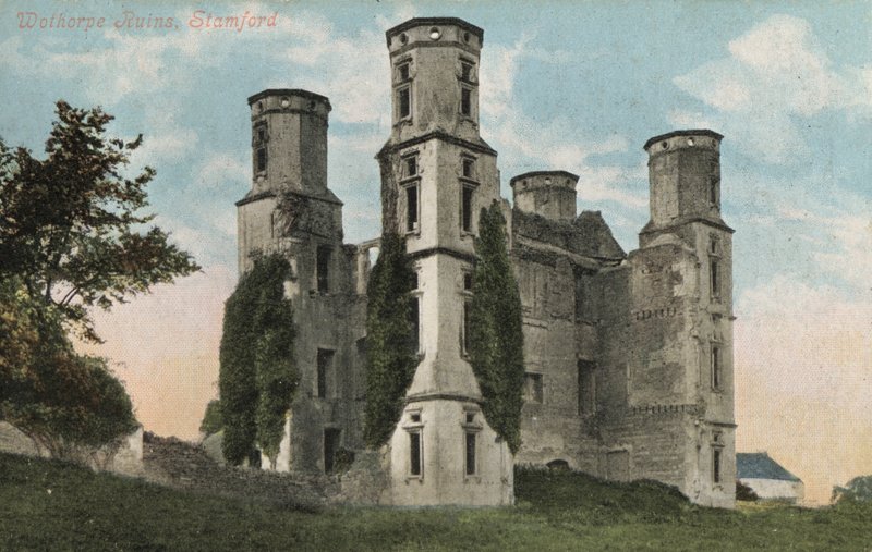 Wothorpe Kuleleri, bir Jacobean kulübesinin kalıntıları, Cambridgeshire (fotoğraf) by English Photographer