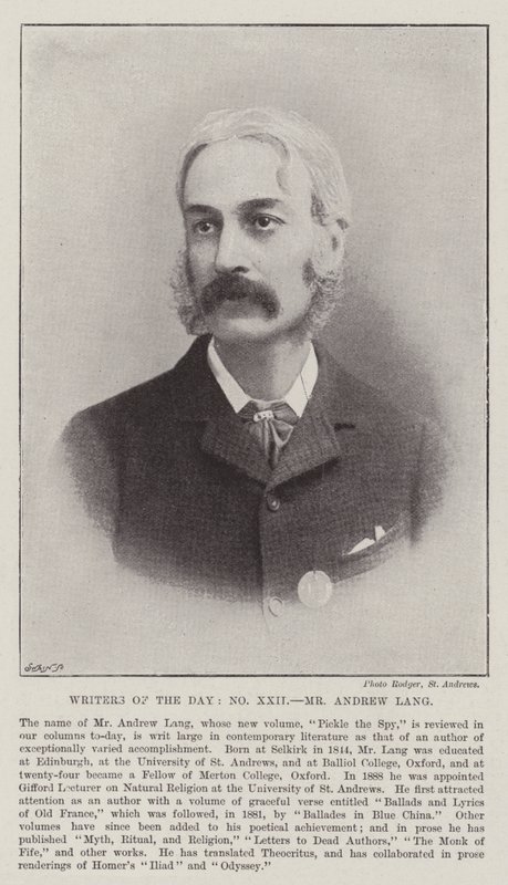 Günün Yazarları, Bay Andrew Lang by English Photographer