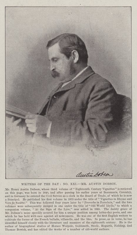 Günün Yazarları, Bay Austin Dobson by English Photographer