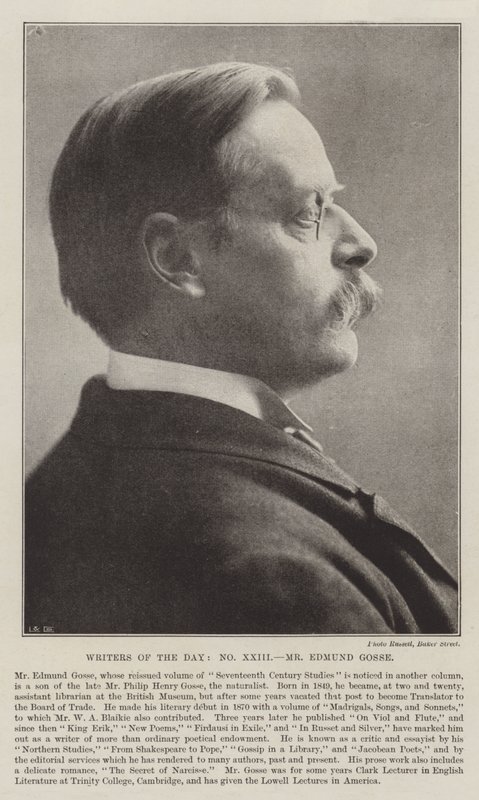 Günün Yazarları, Bay Edmund Gosse by English Photographer