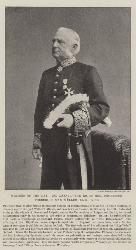 Günün Yazarları, Saygıdeğer Profesör Frederick Max Muller, LLD, DCL by English Photographer