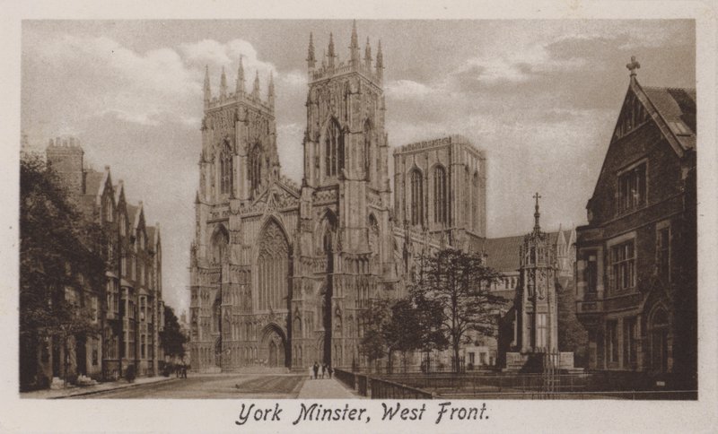 York Minster, Batı Cephesi (s/b fotoğraf) by English Photographer
