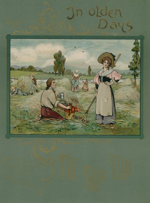 Alfred Austin tarafından ayet ile 1905 takvimi by English School