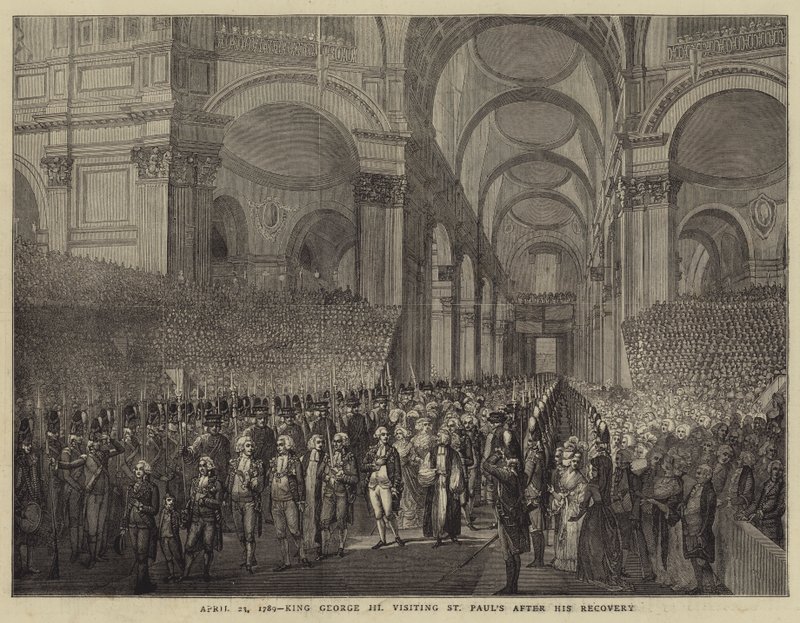 23 Nisan 1789, Kral George III, İyileşmesinden sonra St Paul