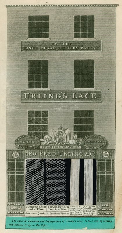 392 Strand, Londra; coğrafi. Fred. Urling & Co, Dantel Yapımcıları by English School