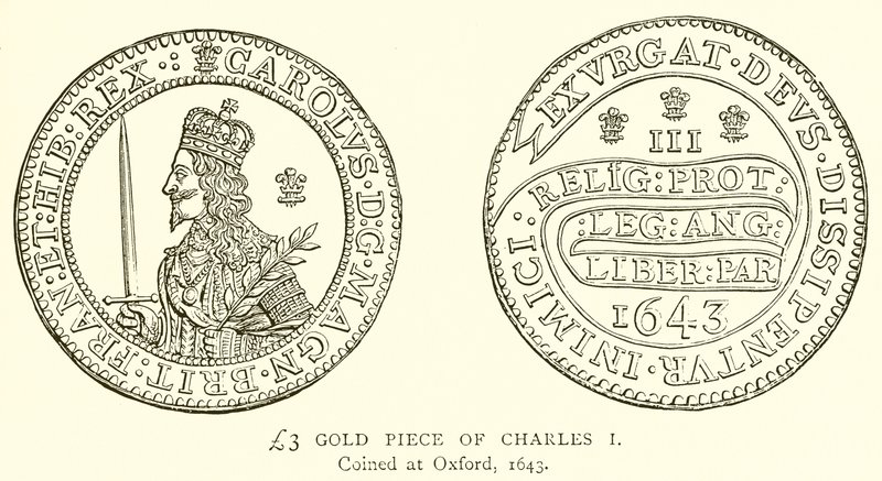 £3 Charles I Altın Parçası by English School