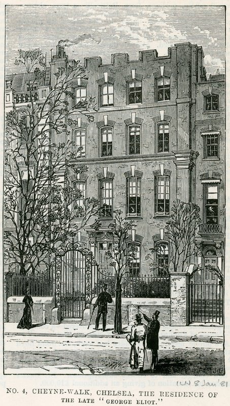 4 Cheyne Walk, Chelsea, merhum George Eliot