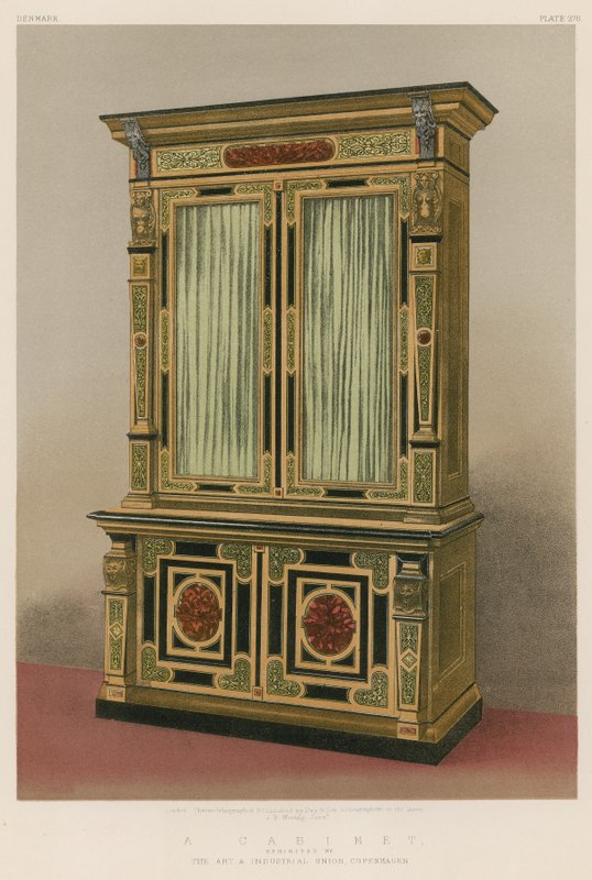 The Art and Industrial Union, Kopenhag tarafından sergilenen bir Kabine by English School