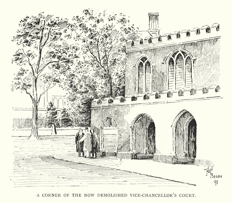 Şimdi Yıkılmış Rektör Yardımcısı Mahkemesinin Bir Köşesi (litho) by English School