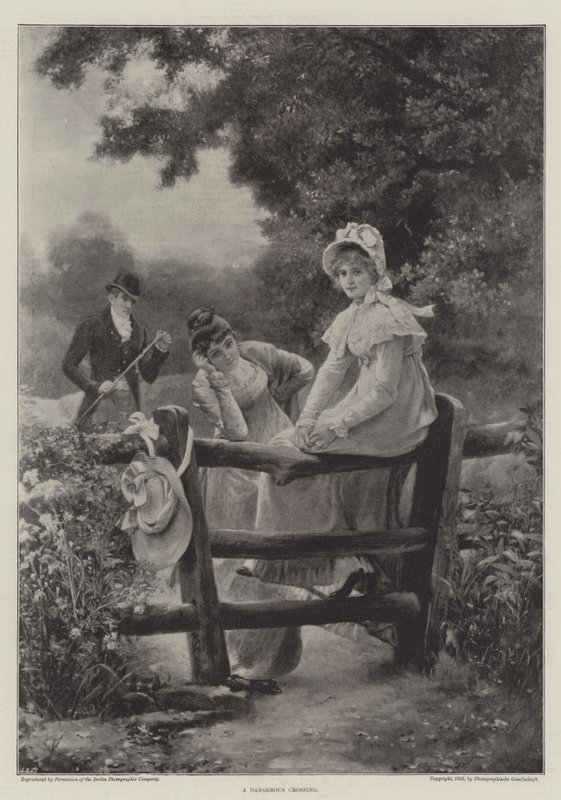 Tehlikeli Bir Geçiş (gravür) by English School