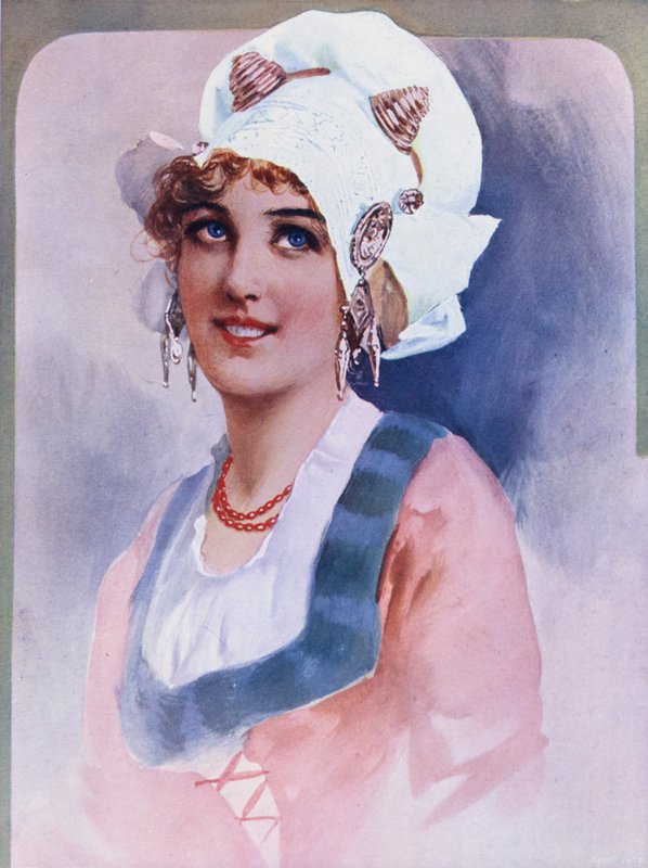 Hollandalı bir Bakire (renkli taş) by English School