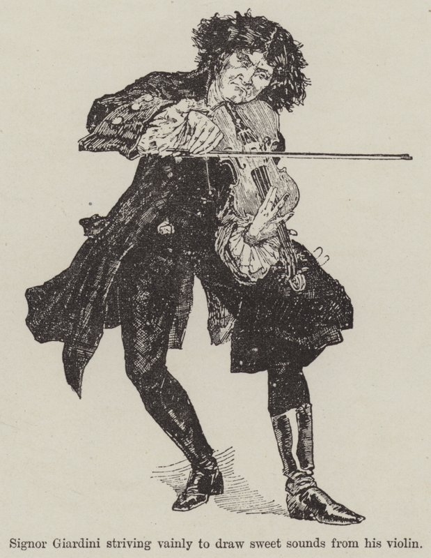 A Fiddle with One Tune, RE Francillon (gravür) by English School