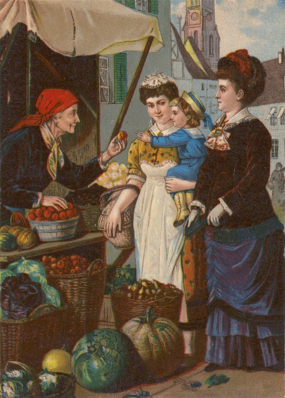 Bir Fransız Meyve Pazarı (renkli taş) by English School