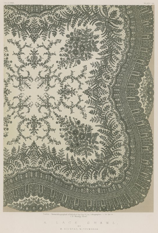 Bir Dantel Şal, W Vickers, Nottingham by English School