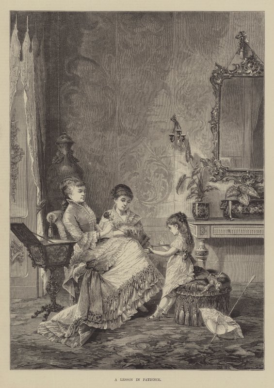 Sabır Dersi (gravür) by English School
