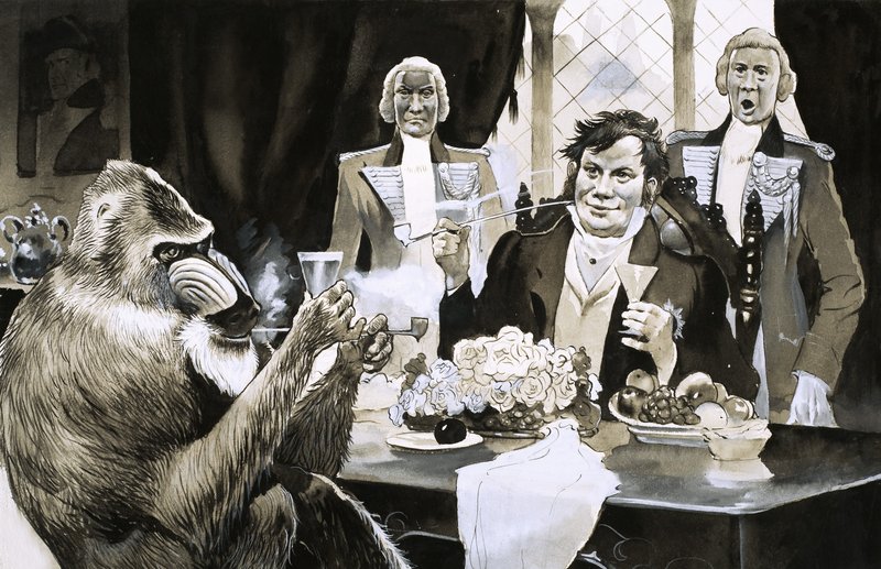 Bir Mandrill babunu bir zamanlar George IV