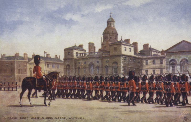 Bir Mart Geçmişi, Atlı Muhafızlar Geçit Töreni, Whitehall by English School