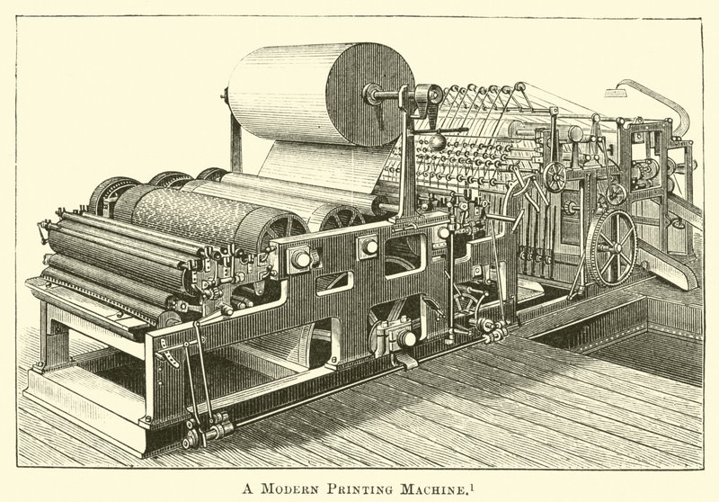 Modern Bir Baskı Makinesi by English School