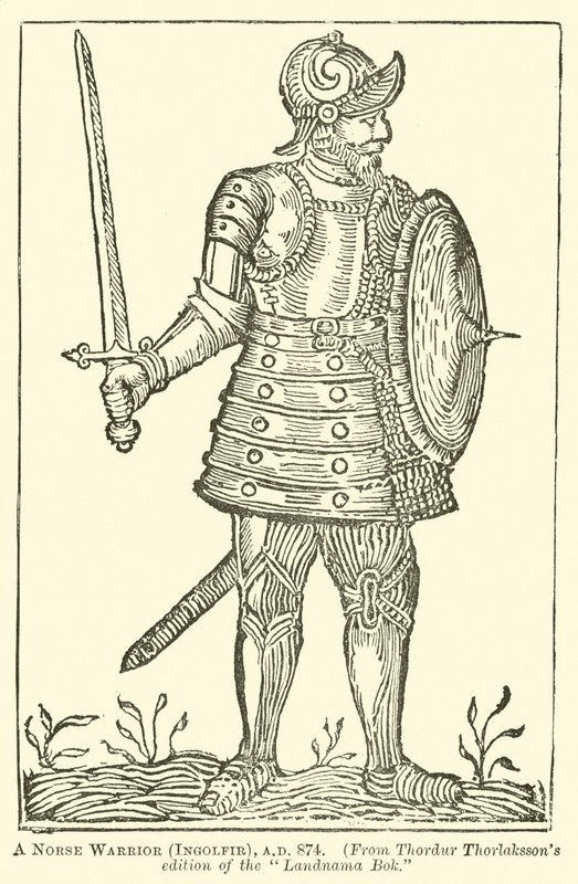 İskandinav Savaşçısı, Ingolfir, MS 874 by English School