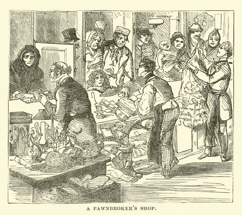 Bir tefeci dükkanı by English School