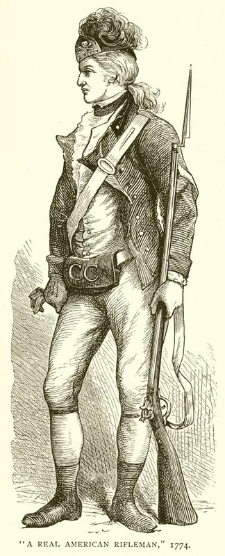 Gerçek Bir Amerikan Silahşörü, 1774 by English School