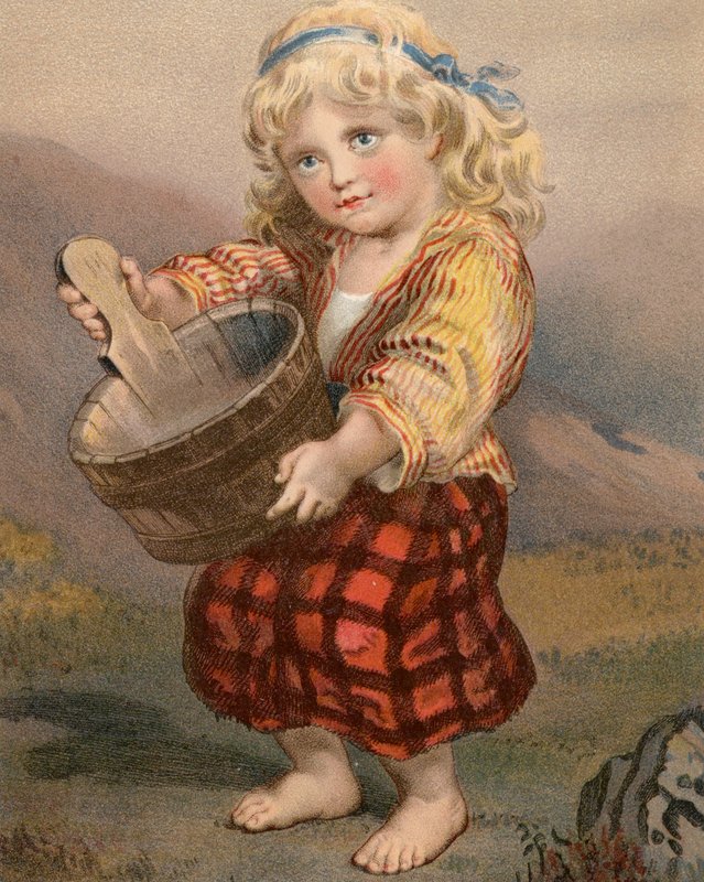 Bir Scotch Lassie (renkli taş) by English School