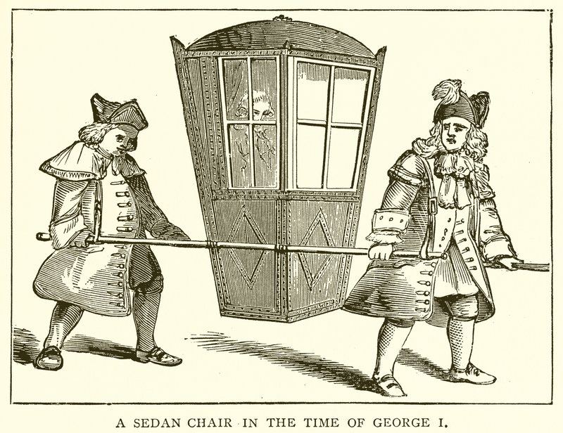 George I Zamanında Bir Sedan Sandalye by English School