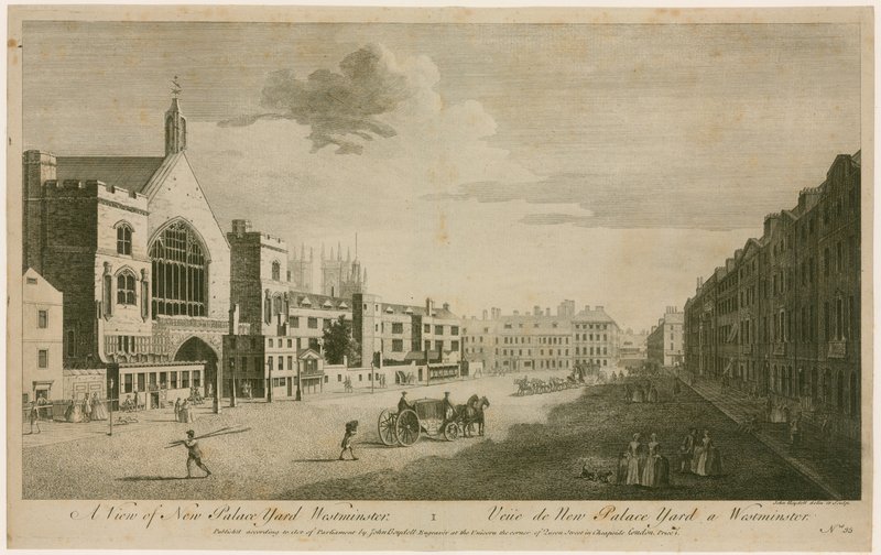 New Palace Yard Westminster'den Bir Görünüm by English School