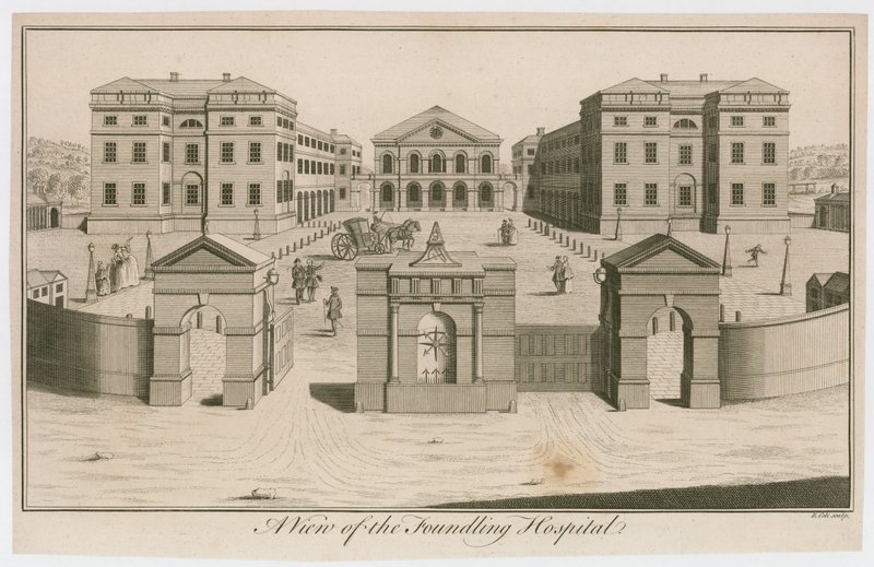 Foundling Hastanesinden Bir Görünüm, Londra by English School