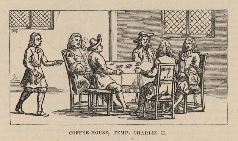 Charles II döneminde bir kahvehane by English School