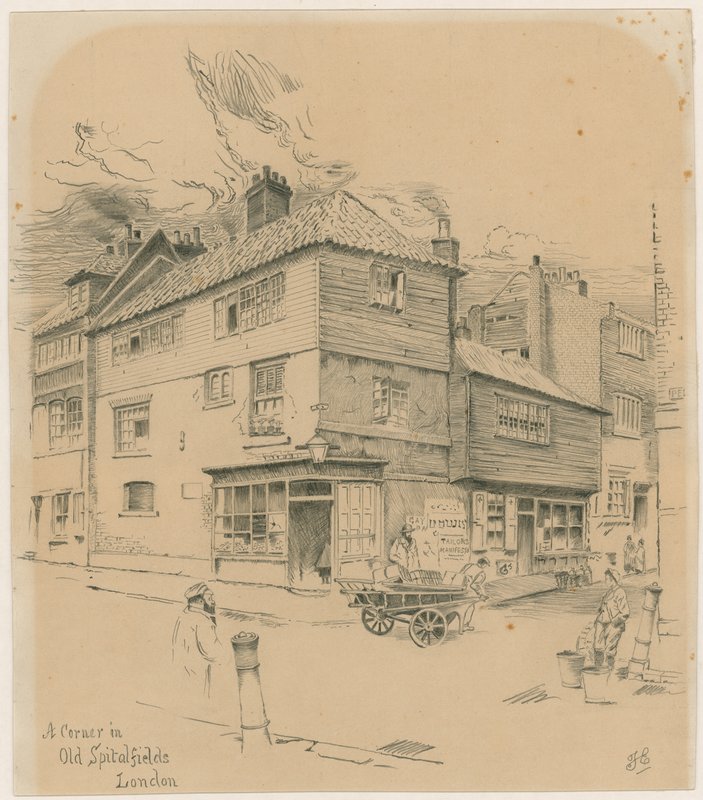 Old Spitalfields, Londra'da bir köşe by English School