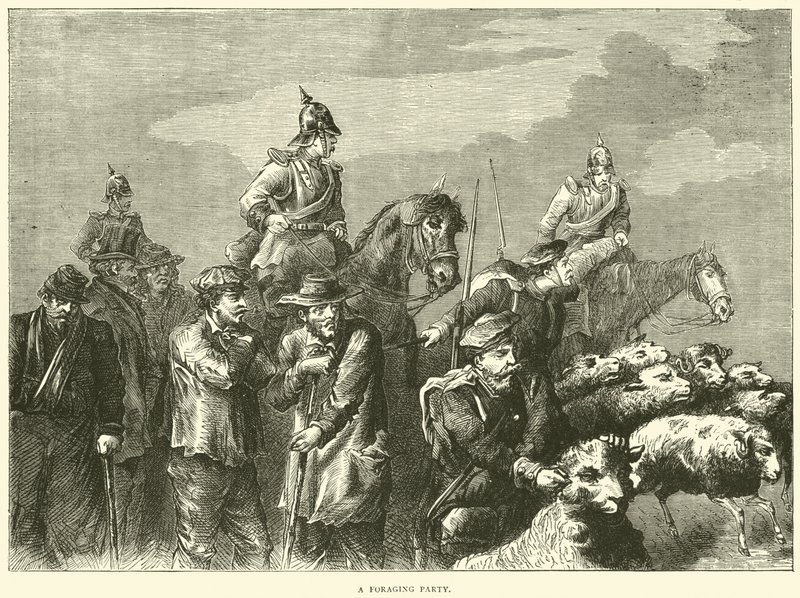 Bir yiyecek arama partisi, Ekim 1870 by English School