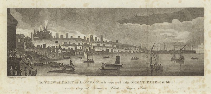 1666 Büyük Yangınında Londra