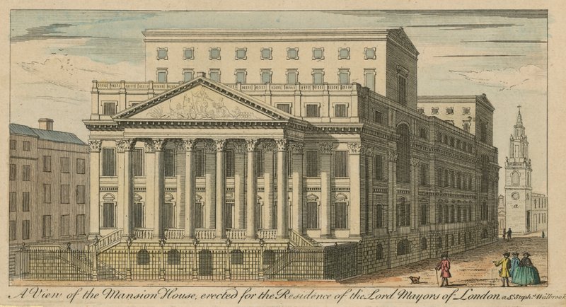 Londra Belediye Başkanlarının ikametgahı için inşa edilen Mansion House