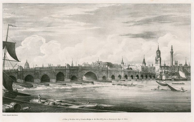 1827 yılında Londra Köprüsü