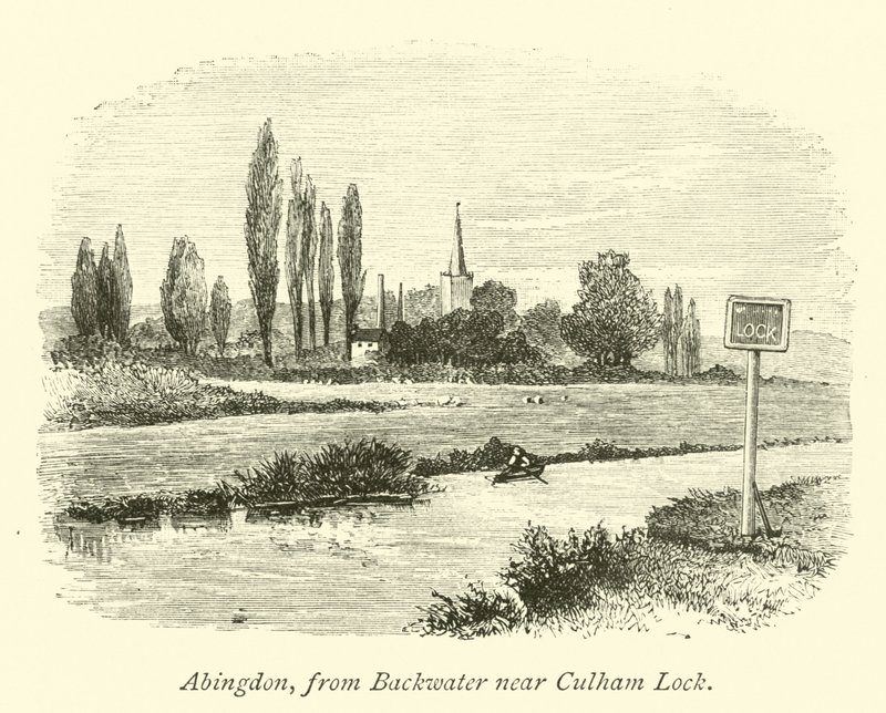 Abingdon, Culham Lock yakınlarındaki Backwater