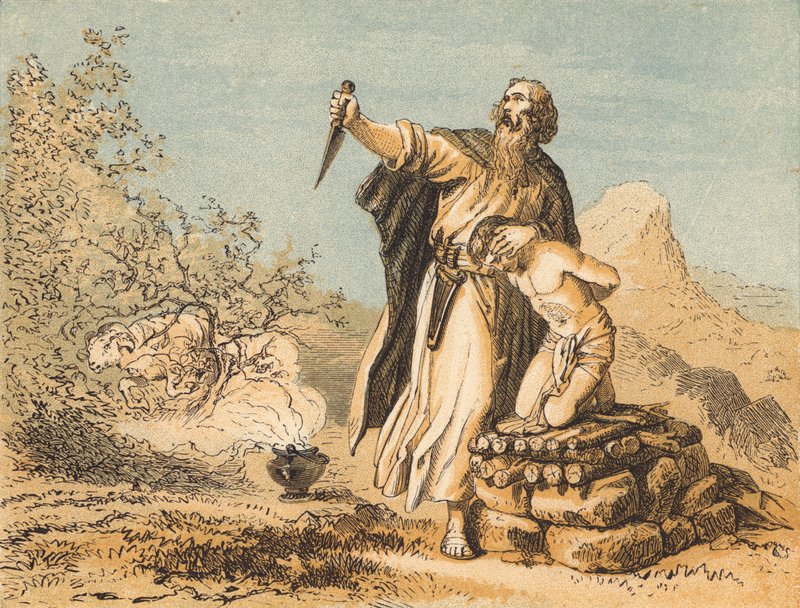 İbrahim İshak'ı sunarken (renkli gravür) by English School