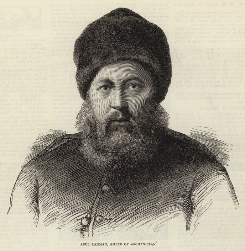 Abul Rahman, Afganistan Emiri (gravür) by English School